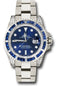 Rolex White Gold Submariner Date Watch - Sapphire And Diamond Bezel - Blue Dial - 116659 SABR bl